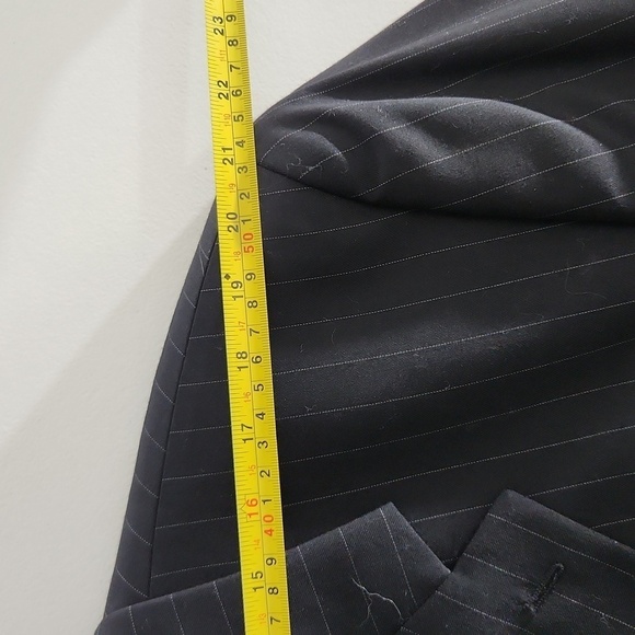 Chaps mens Blazer woolmark suit pinstripe coat 46R pants 38 x 30 100% wool 2pc - Picture 9 of 16
